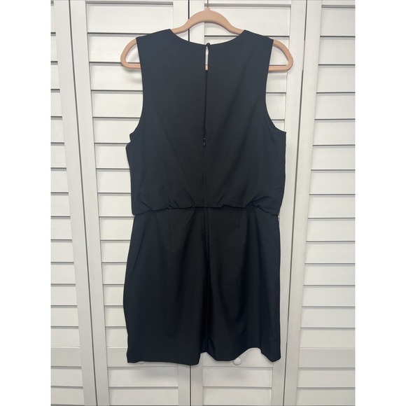 Banana Republic Sculpted Blousant Waist Sleeveless Mini Dress Size 12 Black NWT - Picture 8 of 11